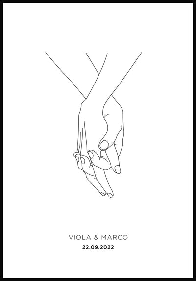 Hand in Hand - Personalisierbares Poster