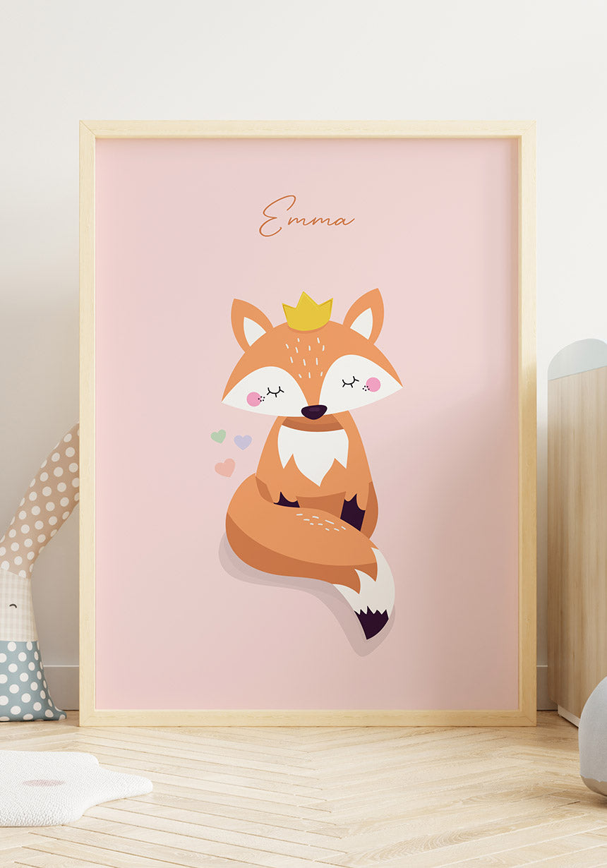 Fuchs mit Krone gezeichnet