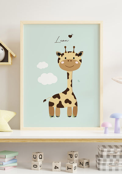 Kinderposter Giraffe