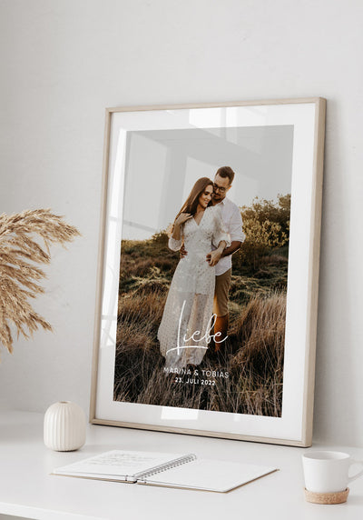 Personalisierbares Poster mit Liebe und deinem Bild für deinen Partner