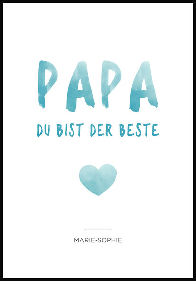 Personalisierbares Poster Papa du bist der Beste