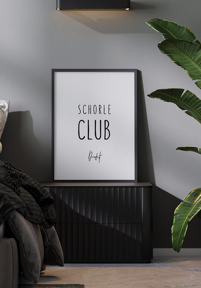 Personlisierbares Poster Schorle Club im Schlafzimmer