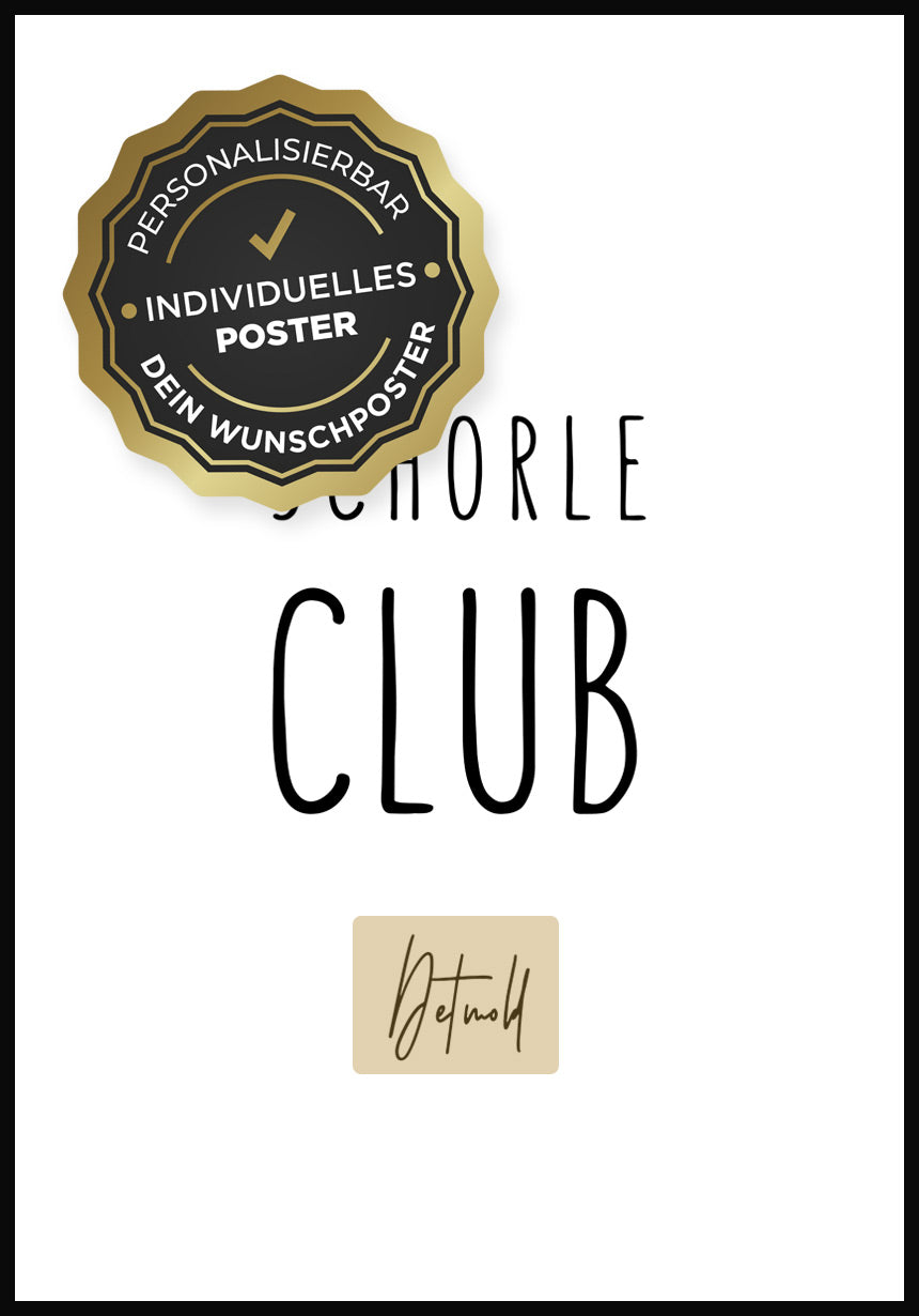 'Schorle Club' - Personalisierbares Poster