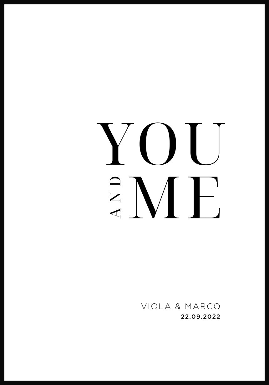 You and Me - Personalisierbares Poster