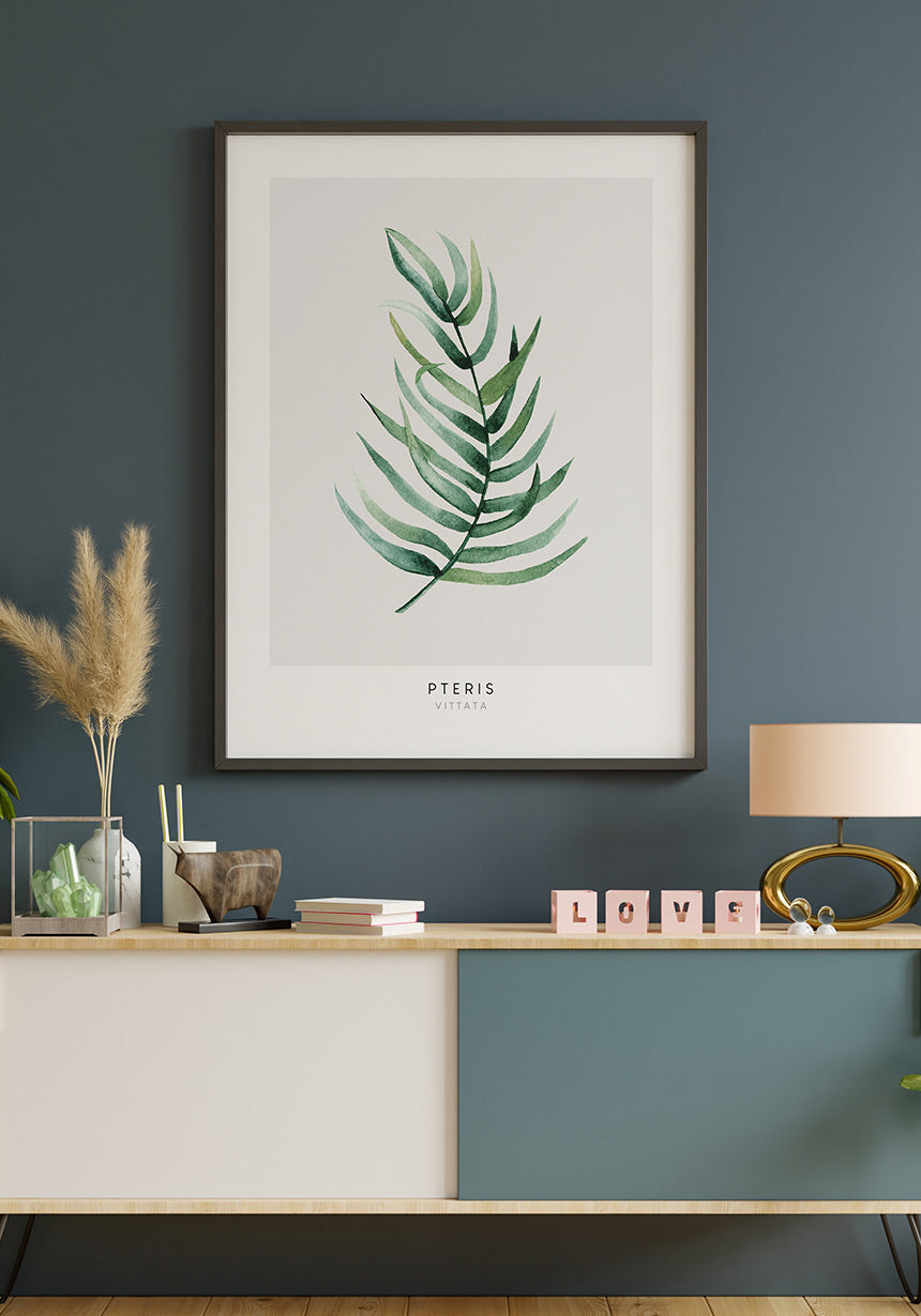 Poster Pteris Vittata Pflanze im Wohnzimmer
