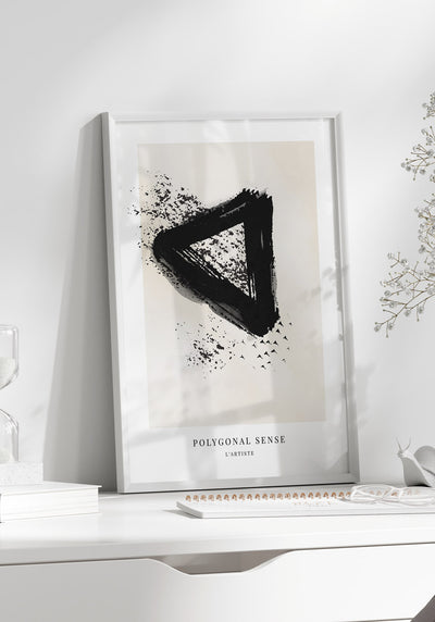 Polygonal Sense - Abstraktes Poster mit Dreieck