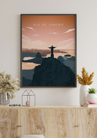 Illustriertes Poster Rio de Janeiro für Zuhause