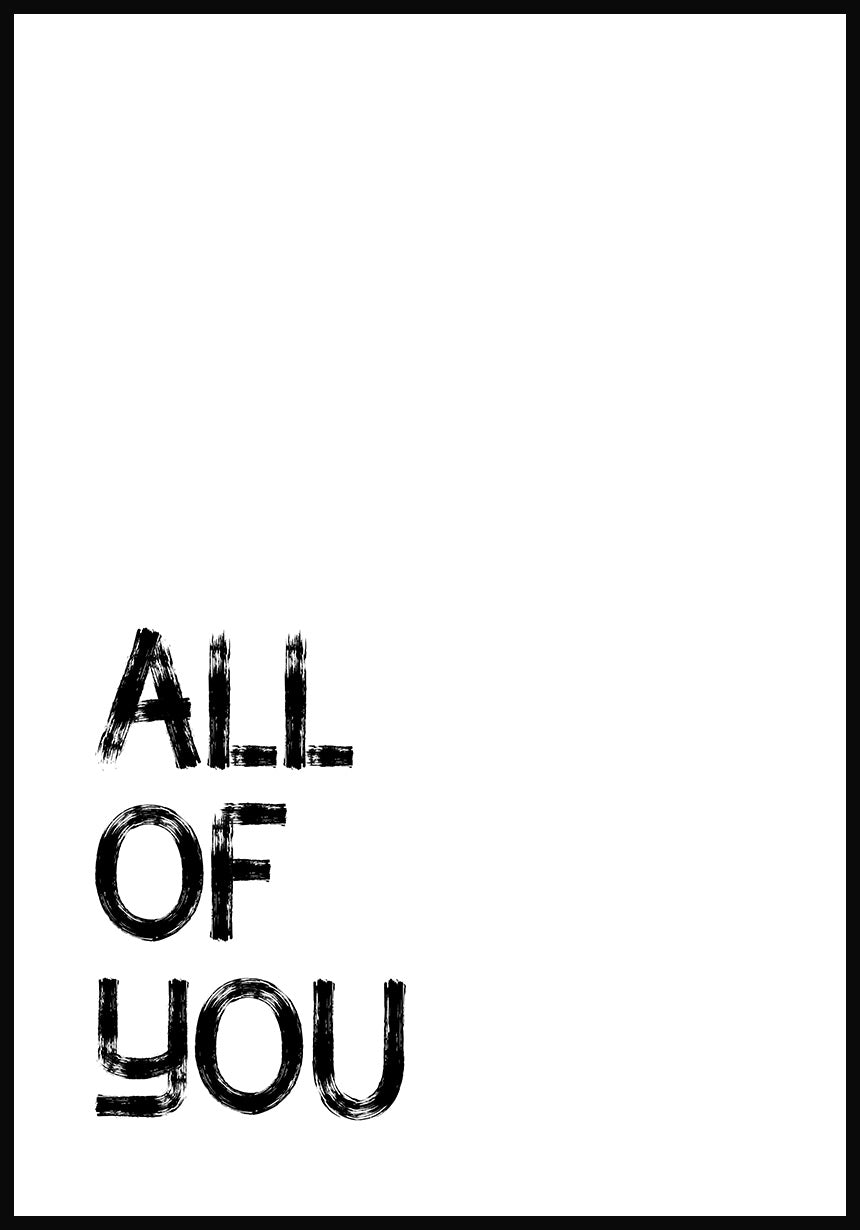 All of me loves all of you - Poster Set personalisiert
