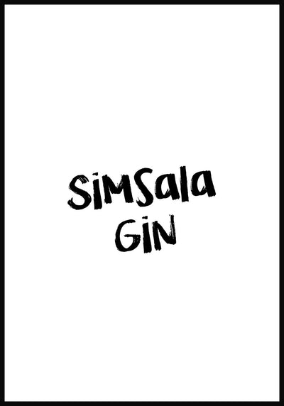 Poster Simsala Gin weiss