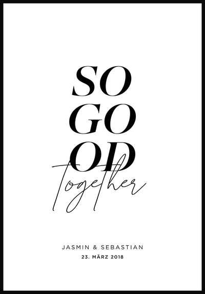 So good together - Personalisierbares Poster