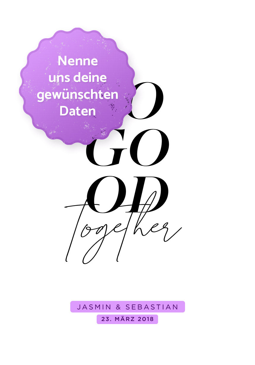 So good together - Personalisierbares Poster