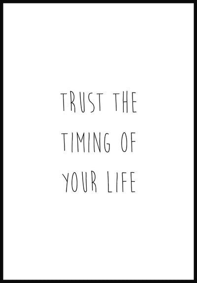 Poster trust the timing of your life