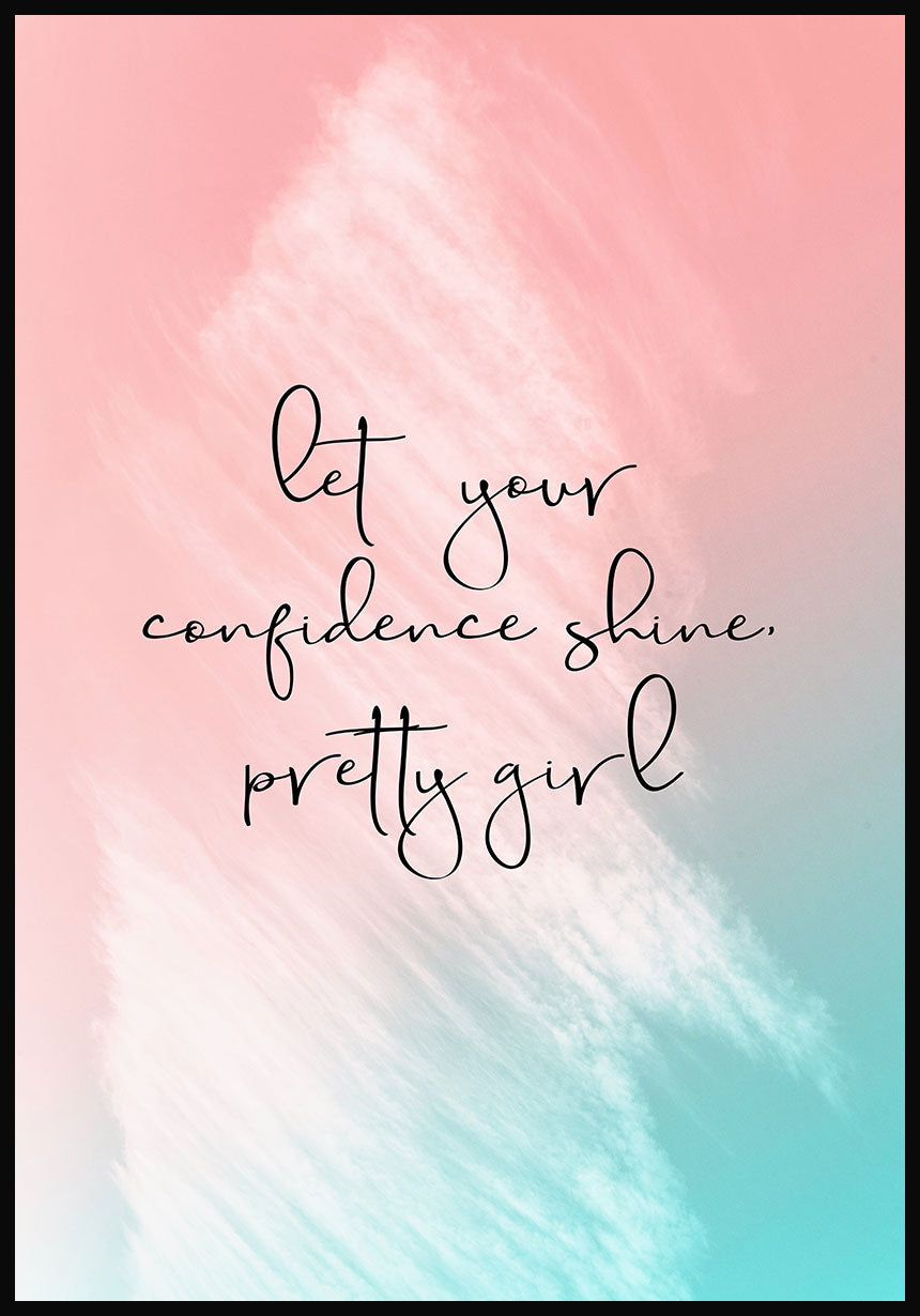 Poster Typografie let your confidence shine mary kay