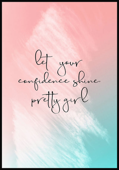 Poster Typografie let your confidence shine mary kay