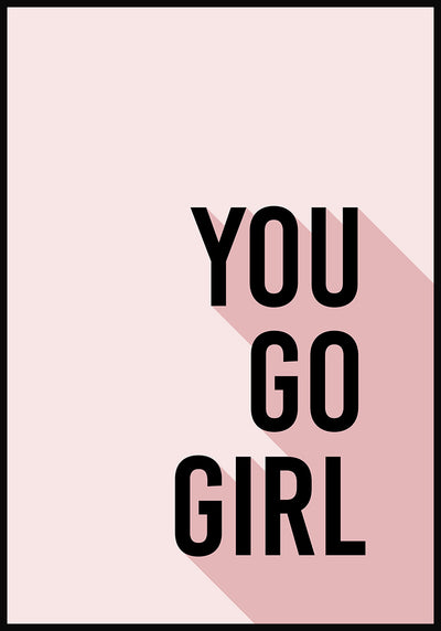 Poster Typografie You go girl mary kay