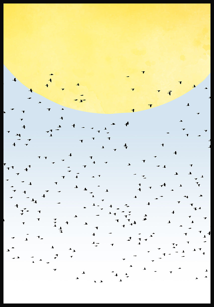 Poster Vogelscharm in der Sonne