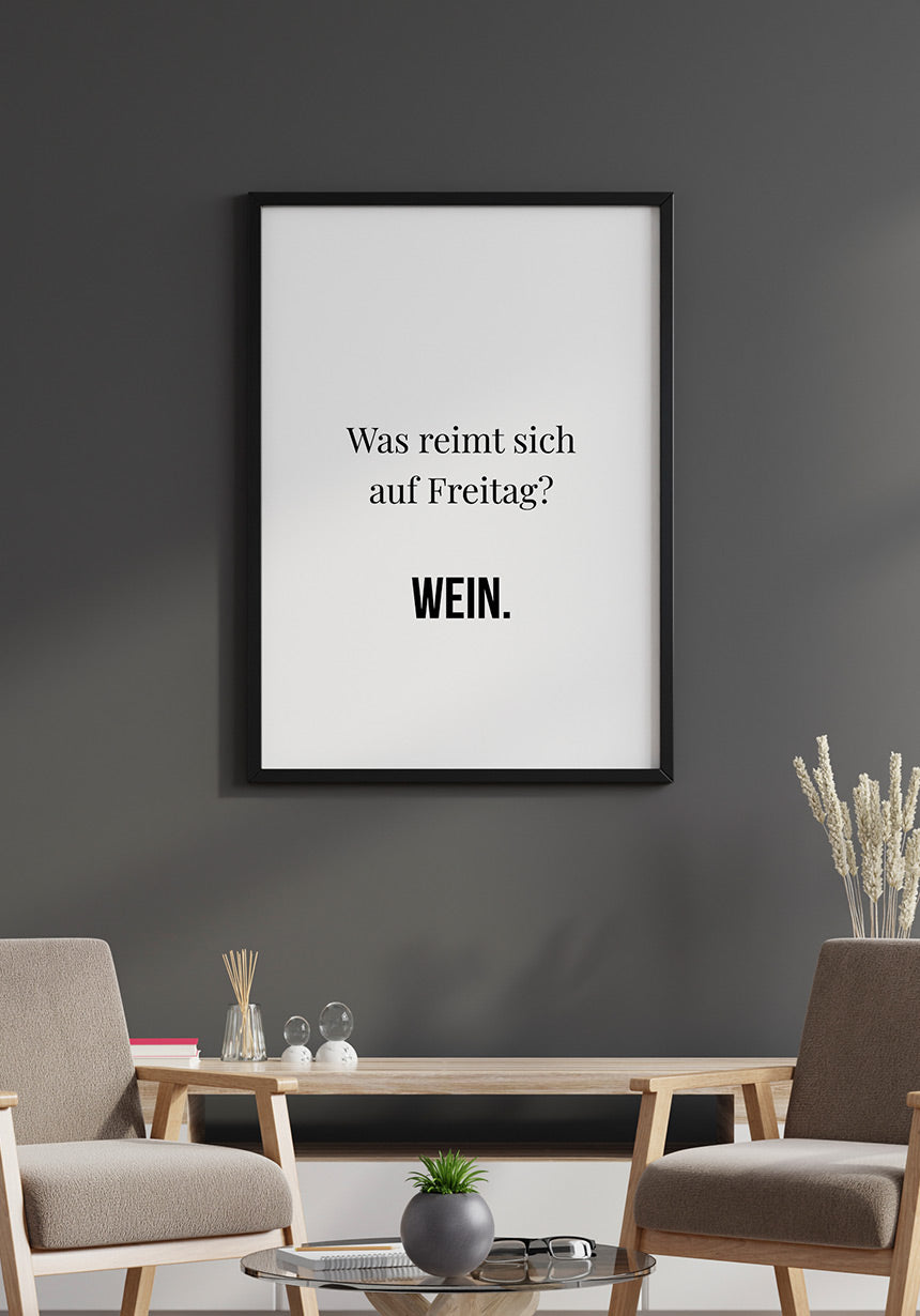 Witziges Wein Poster Poster » online bestellen