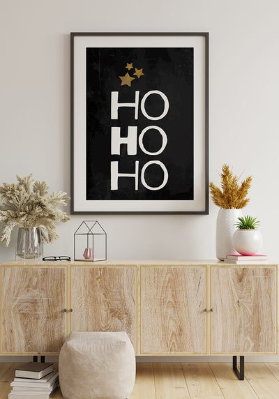 Ho Ho Ho Poster mit Sternen