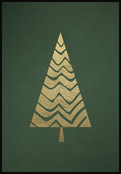 Poster Goldener Weihnachtsbaum 