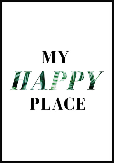 Typografie Poster my happy place