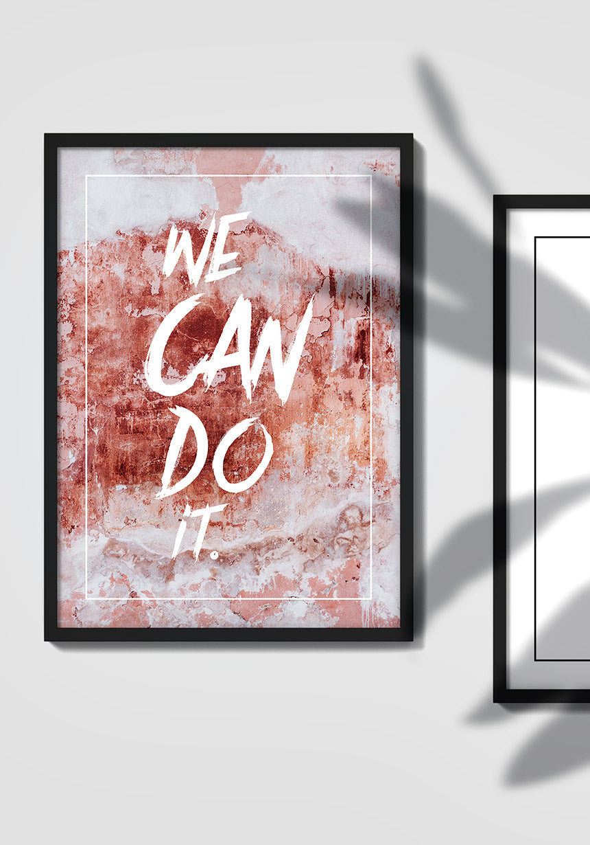 We can do it Poster rosa in Galerie